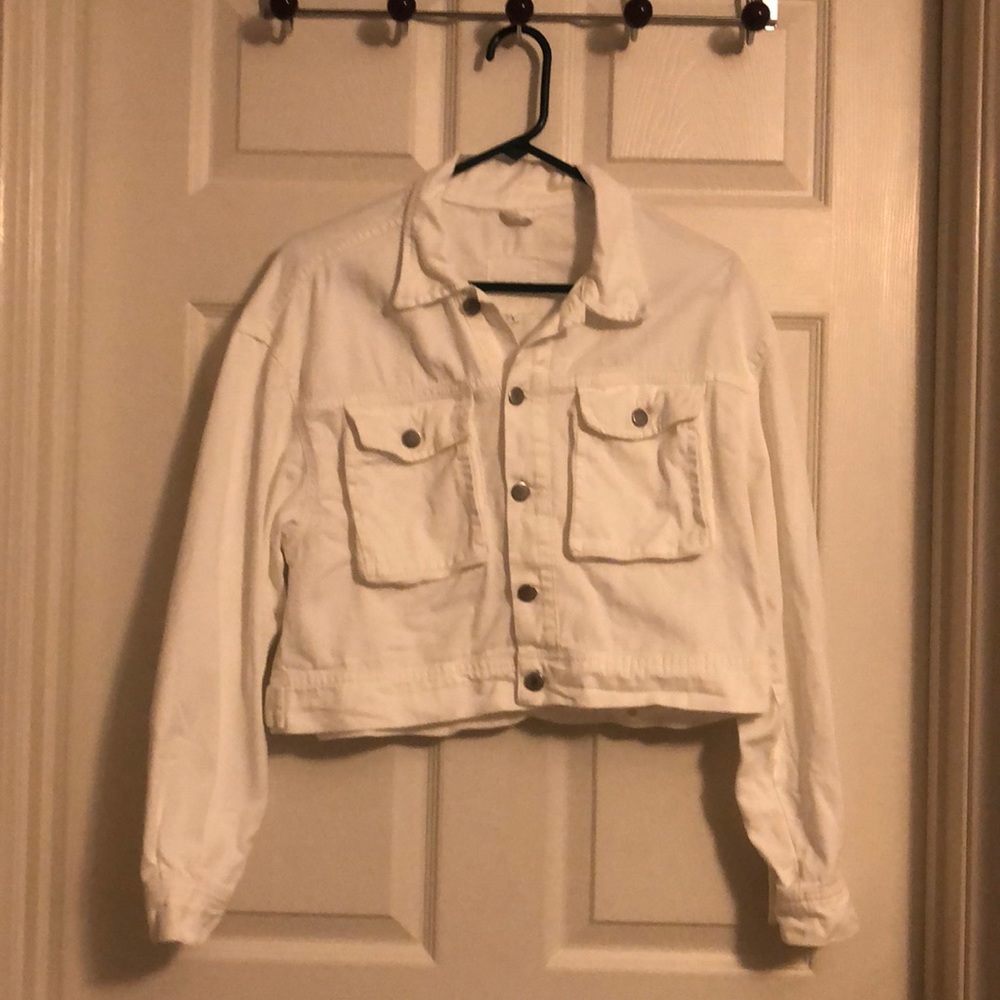 Avec Les Filles White Jean Jacket